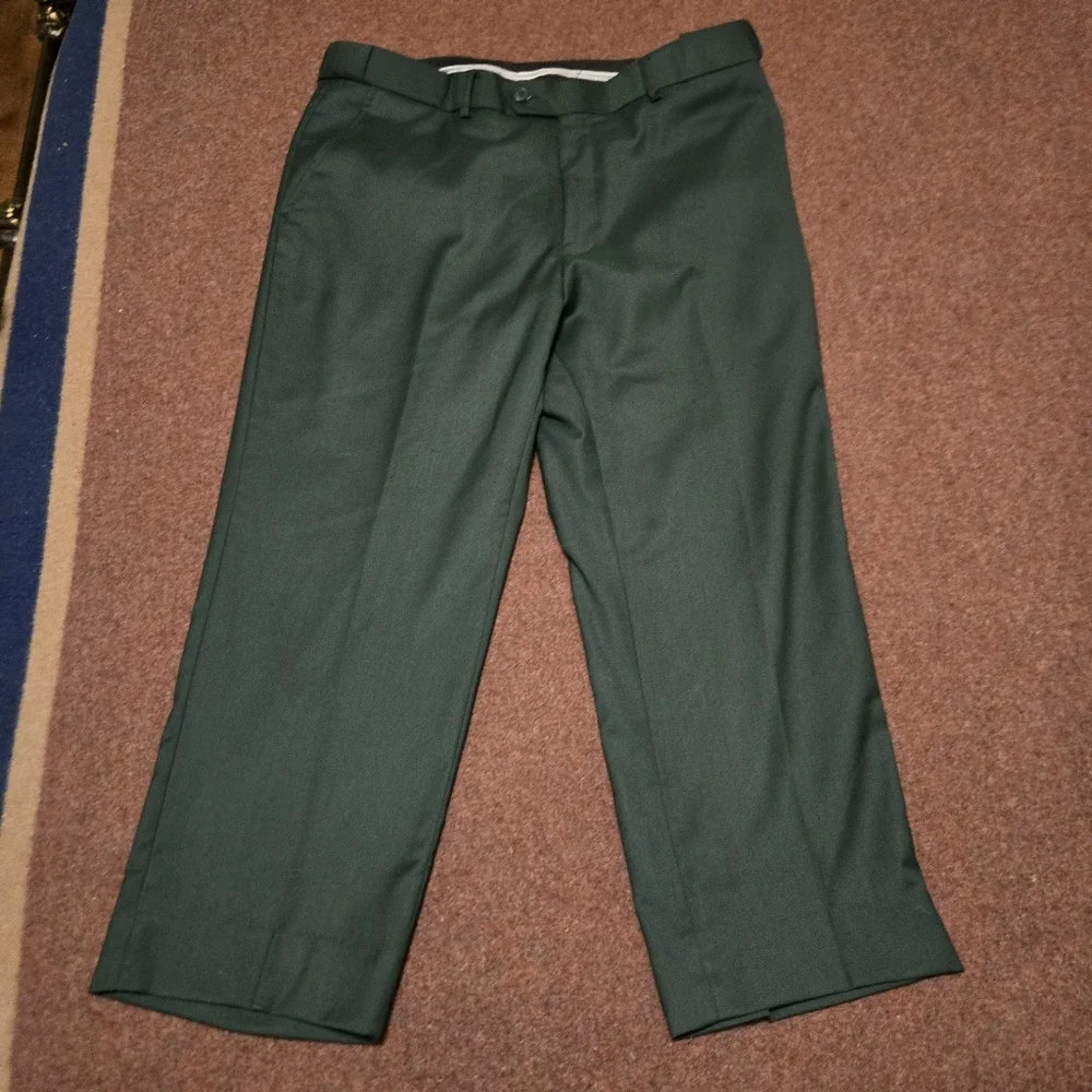 Alain Dupetit Men's Dress Slacks Altered To A 36x24 Forest Green
